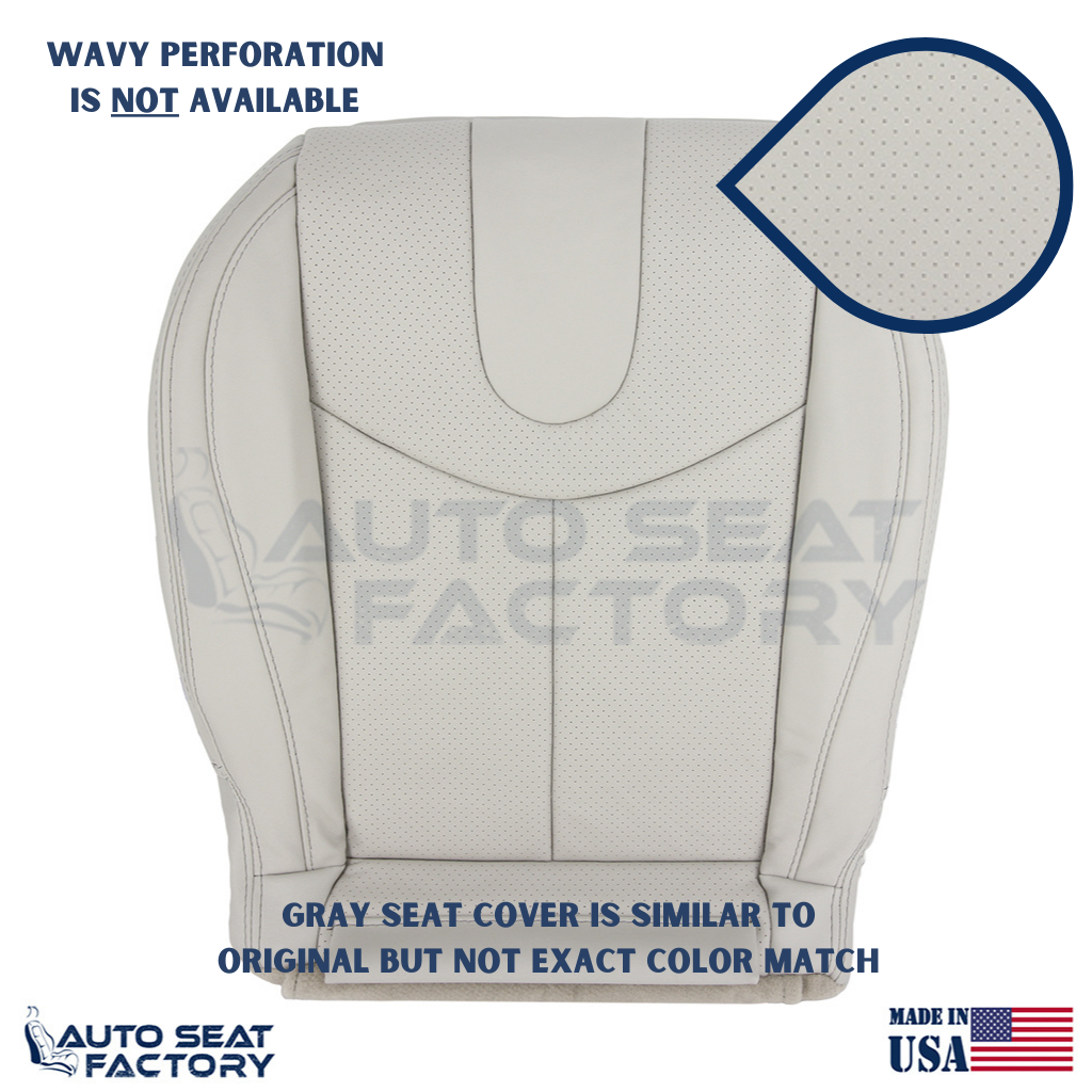 2009 - 2013 Fits Infiniti G37 CONVERTIBLE Front 4PC Gray Vinyl Seat Cover, Perf. - OEM-Style Replacement Seat Cover