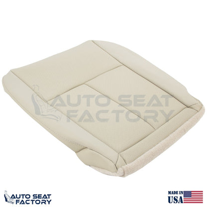 2014 - 2020 Fits Infiniti Q50 PASSENGER Bottom Wheat Vinyl Seat Cover PERFORATED - OEM-Style Replacement Seat Cover