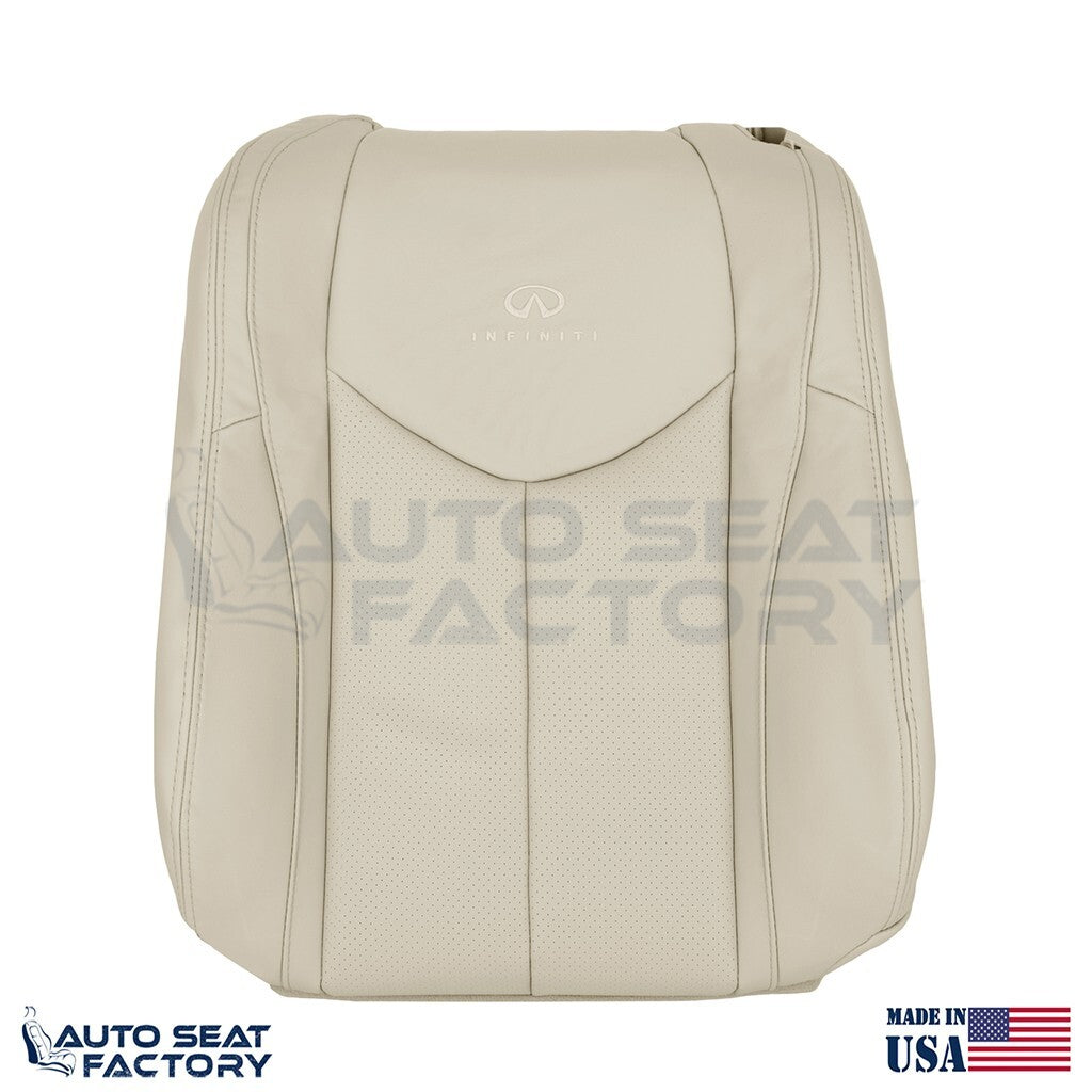 2009 - 2013 Fits Infiniti G37 CONVERTIBLE Driver 2PC Tan Vinyl Seat Cover, Perf. - OEM-Style Replacement Seat Cover