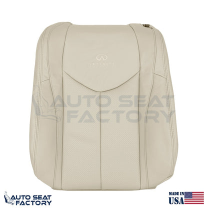 2009 - 2013 Fits Infiniti G37 CONVERTIBLE Driver 2PC Tan Vinyl Seat Cover, Perf. - OEM-Style Replacement Seat Cover
