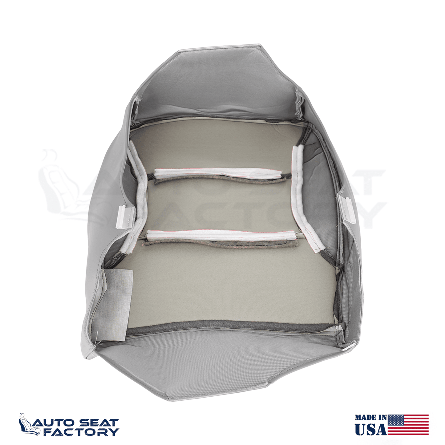 Fits 1997 - 2001 Ford Expedition Front Gray Leather Replacement Seat Covers - OEM-Style Replacement Seat Cover