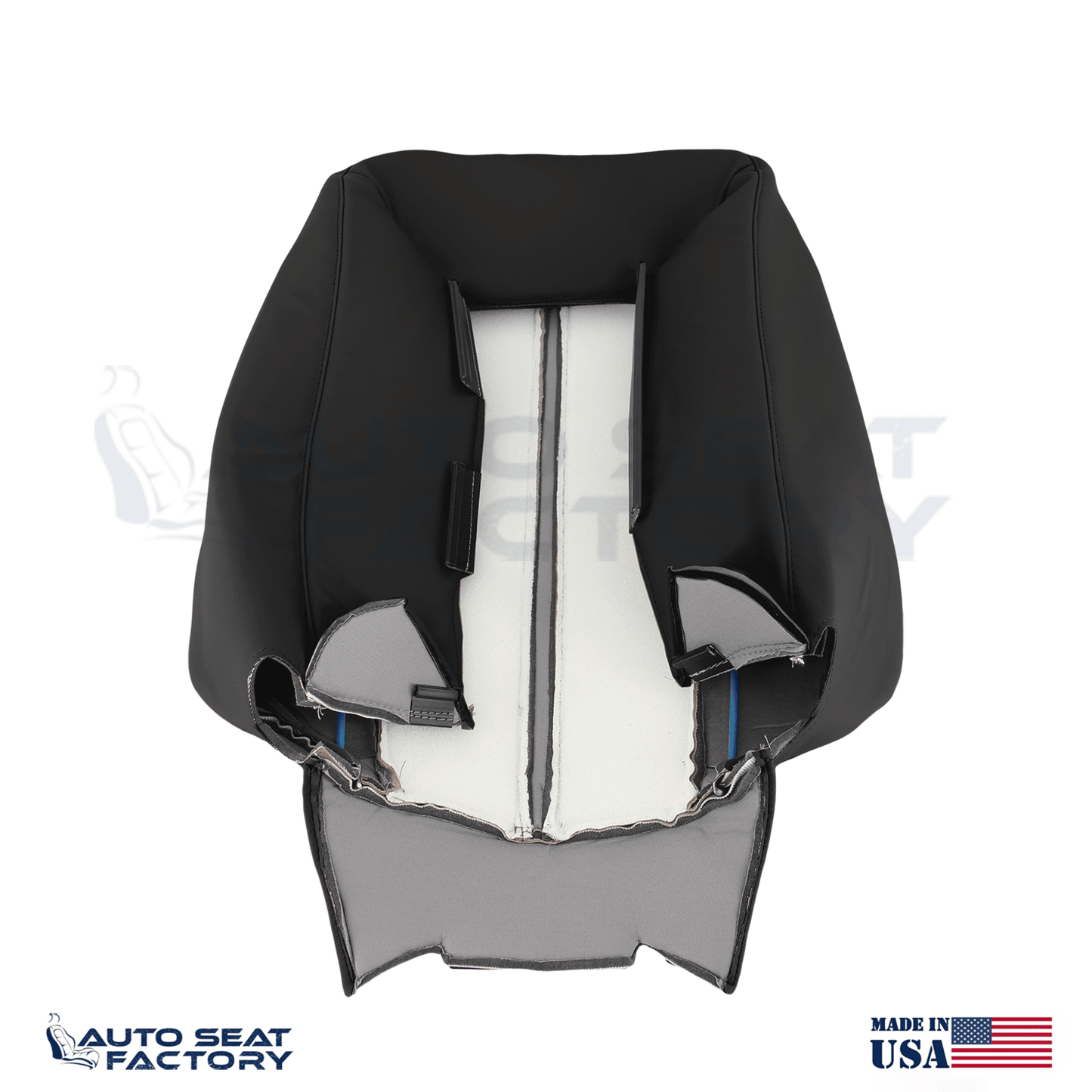 2011 - 2015 Lincoln MKX Perforated Left & Right Top Black Vinyl Seat Covers - OEM-Style Replacement Seat Cover