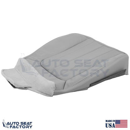 2003  Fits Lincoln LS Driver Bottom Med. Ash Leather Seat Cover, Perforated - OEM-Style Replacement Seat Cover
