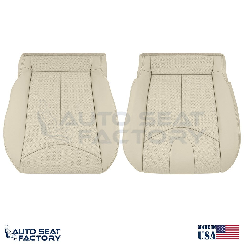 2009 - 2013 Fits Infiniti G37 Coupe Front 2PC Bottom Tan Vinyl Seat Cover, Perf. - OEM-Style Replacement Seat Cover