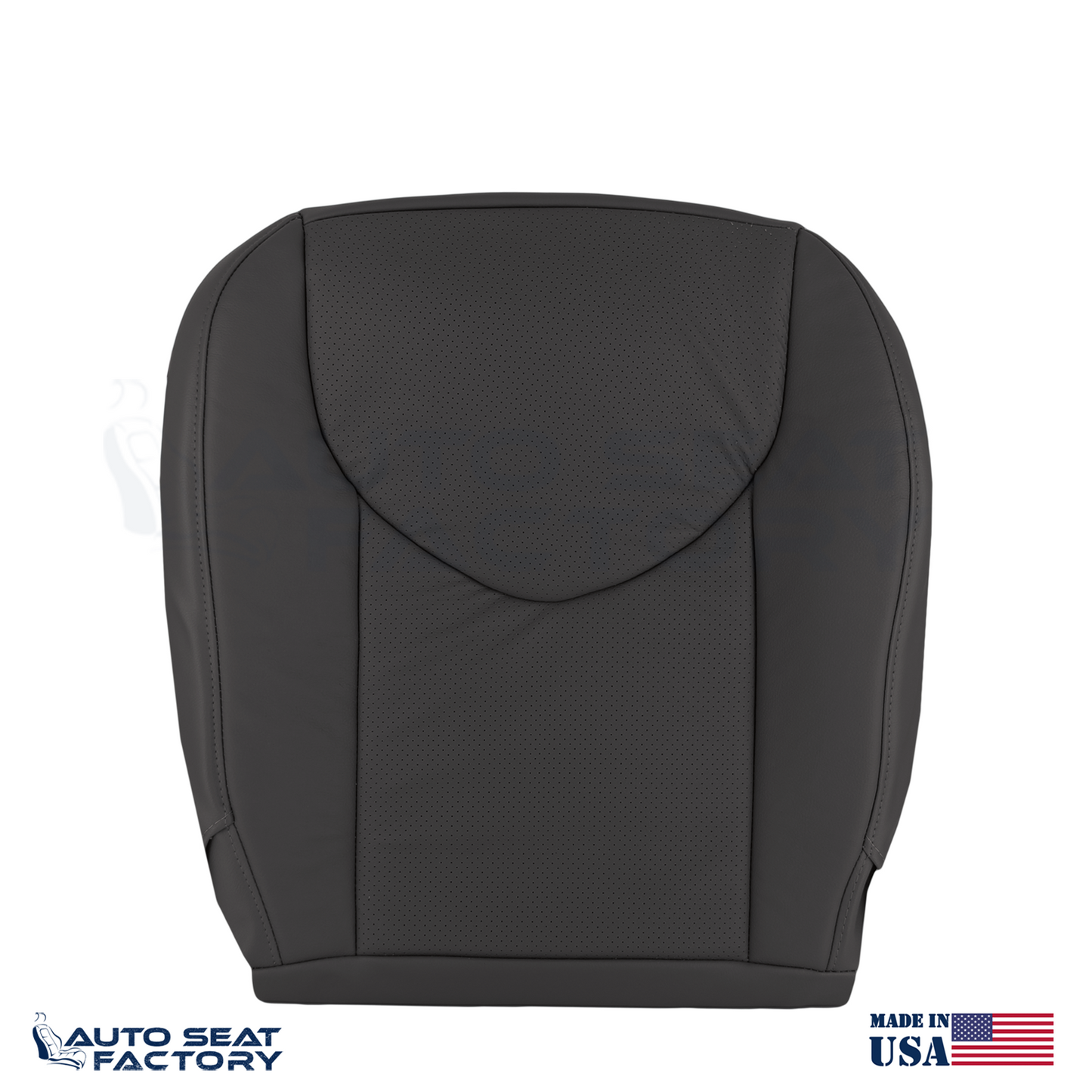2006 - 2012 Fits Toyota RAV4 Perforated Driver Black Vinyl Seat Covers 2PCS - OEM-Style Replacement Seat Cover