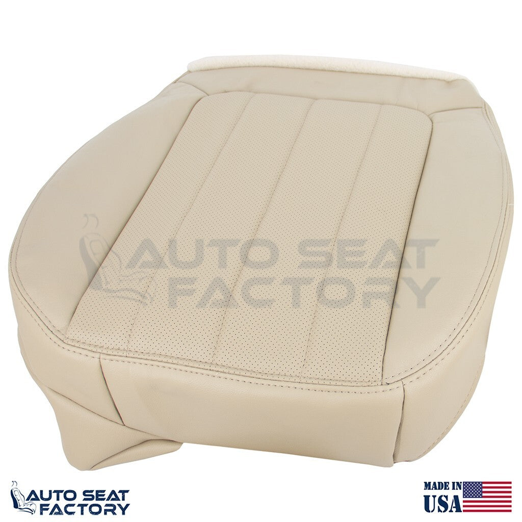 2003 2004 Fits Lincoln LS PASSENGER Lower Med Lt Stone Leather Seat Cover, Perf. - OEM-Style Replacement Seat Cover