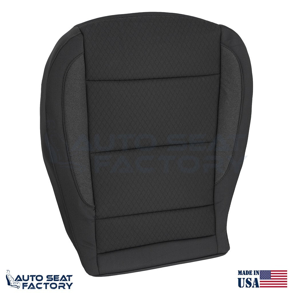 2019 - 2023 GMC Sierra Driver & Passenger Black Cloth Seat Covers (Square) - OEM-Style Replacement Seat Cover