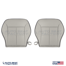 Fits 2007 - 2010 Lincoln MKX Front Perf. Bottom Gray Leather Seat Covers +Piping - OEM-Style Replacement Seat Cover