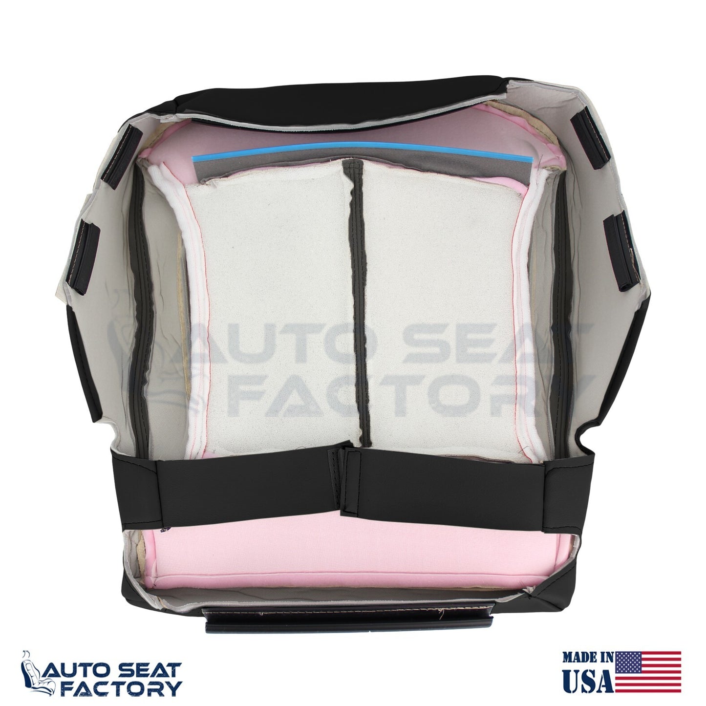 Fits 2010 - 2013 Buick LaCrosse RIGHT Top & Bottom Blk Vinyl Seat Covers, Perf. - OEM-Style Replacement Seat Cover