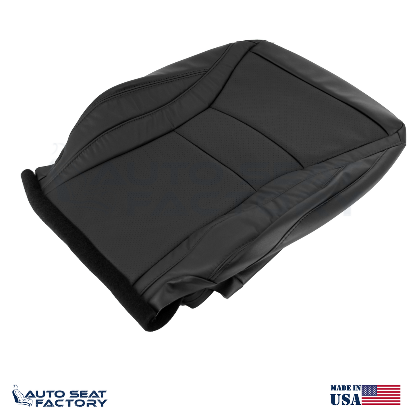 Fits 2013 - 2017 Honda Accord Driver Passenger Perforated Vinyl Seat Covers - OEM-Style Replacement Seat Cover