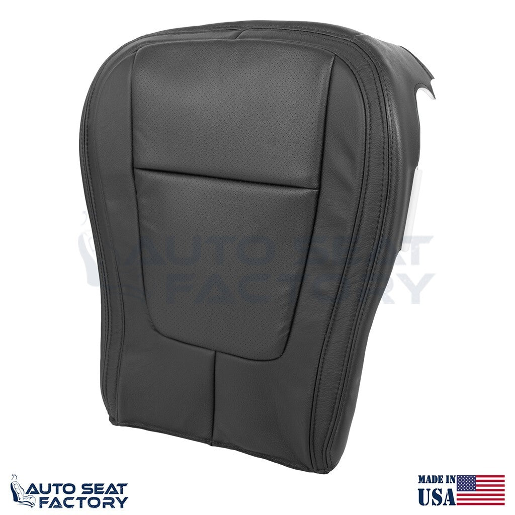 2009 - 2015 Fits Jaguar XF X2 RIGHT Bottom Black Leather Seat Cover, Perforated - OEM-Style Replacement Seat Cover