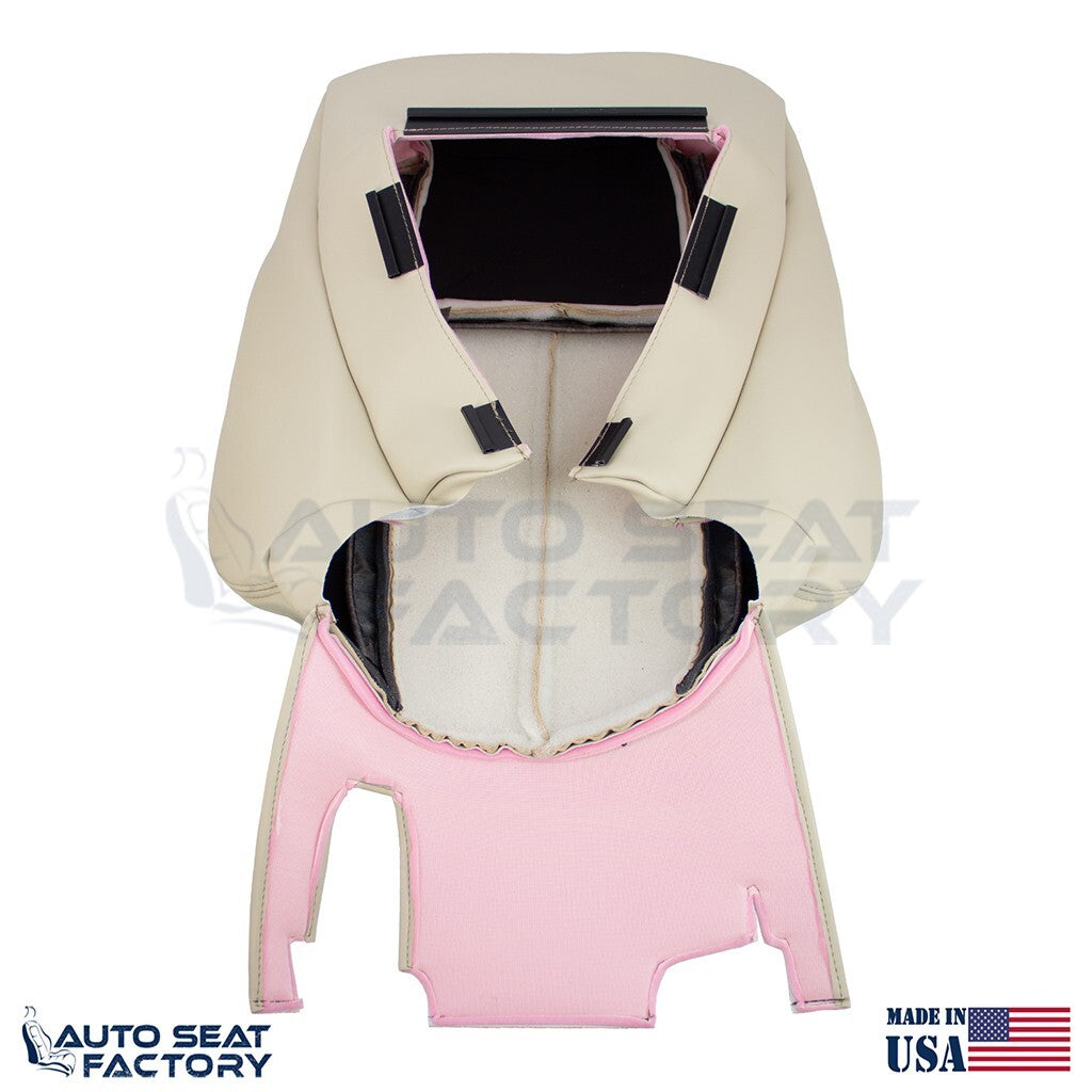 2006 - 2010 Fits Infiniti M45 M35 Front Top & Bottom Wheat Leather Covers, Perf. - OEM-Style Replacement Seat Cover