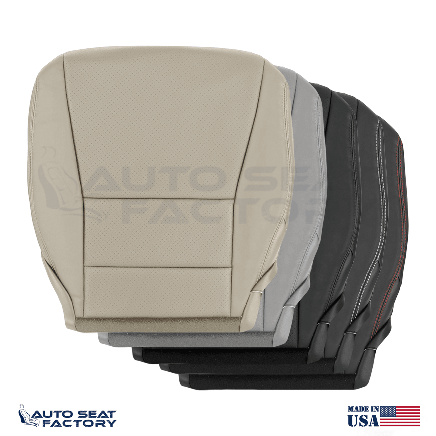 Vinyl Driver Side Bottom Seat Cover Perforated Fits 2013 - 2017 Honda Accord - OEM-Style Replacement Seat Cover