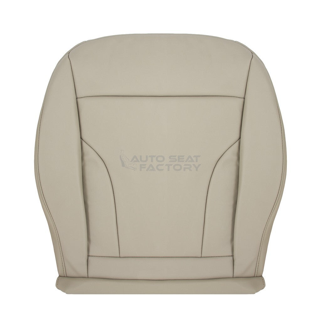 Replacement Fits 2013 - 2017 Audi Q5 Driver Side Bottom Beige Leather Seat Cover - OEM-Style Replacement Seat Cover