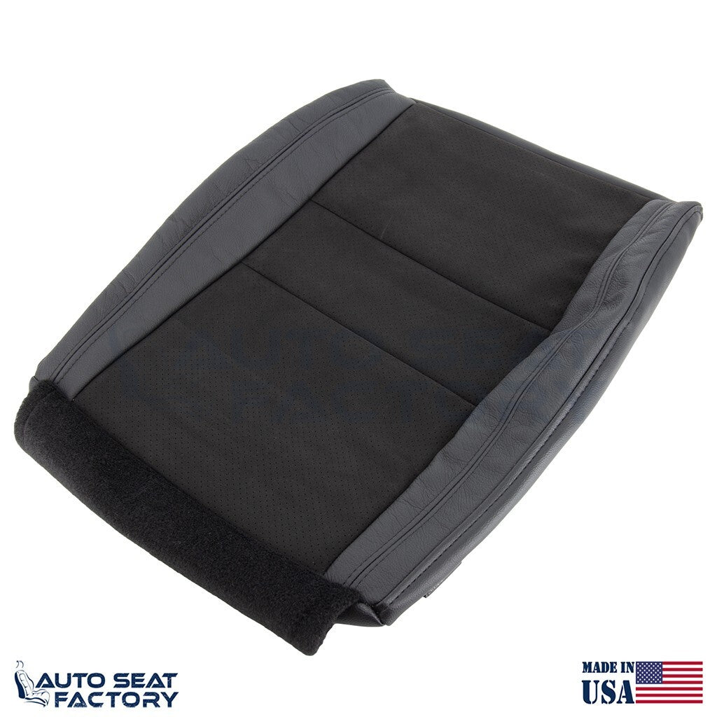 Fits 2012 2013 Dodge Durango PASSENGER Bottom Black Leather/ Suede Seat Cover - OEM-Style Replacement Seat Cover