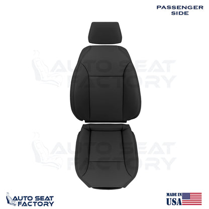 Fits 2004 - 2009 Saab 9-3 CONVERTIBLE Driver Passenger Black Vinyl Seat Covers - OEM-Style Replacement Seat Cover