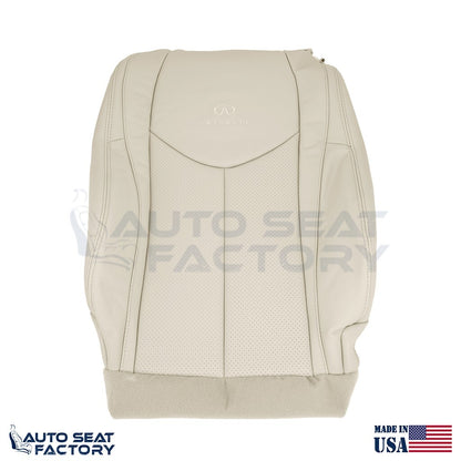 2009 - 2013 Fits Infiniti G37 CONVERTIBLE Driver 2PC Tan Vinyl Seat Cover, Perf. - OEM-Style Replacement Seat Cover