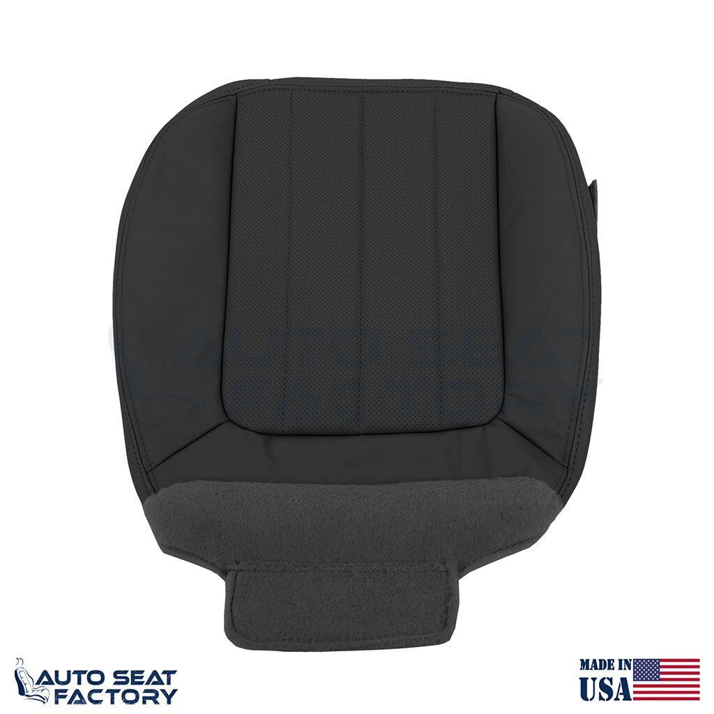 2003 - 2006 Fits Lincoln LS LEFT & RIGHT Bottom Black Leather Seat Cover, Perf. - OEM-Style Replacement Seat Cover