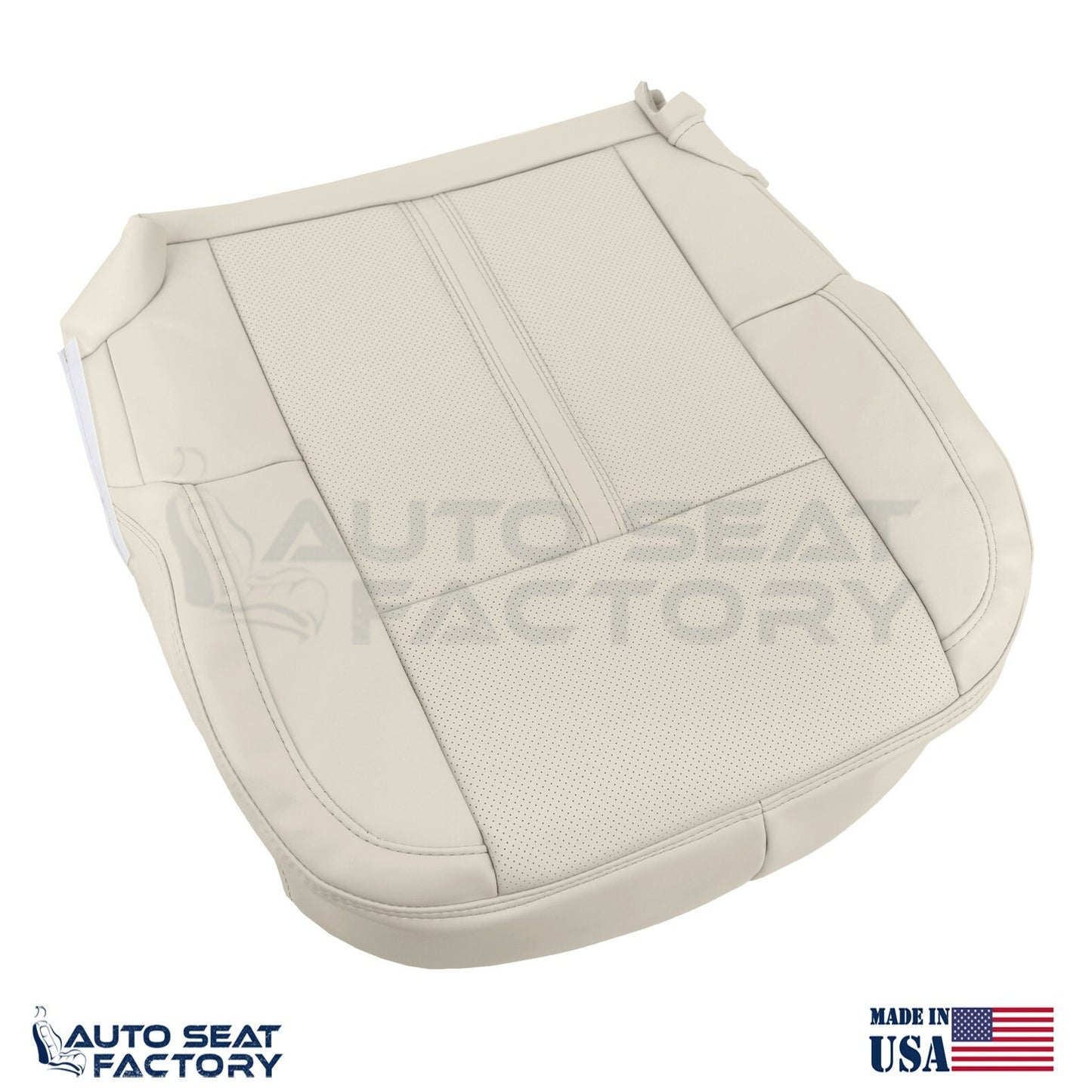 Fits 2009 - 2012 Lincoln MKS PASSENGER Lt Camel Vinyl Seat Cover, Perforated 2PC - OEM-Style Replacement Seat Cover