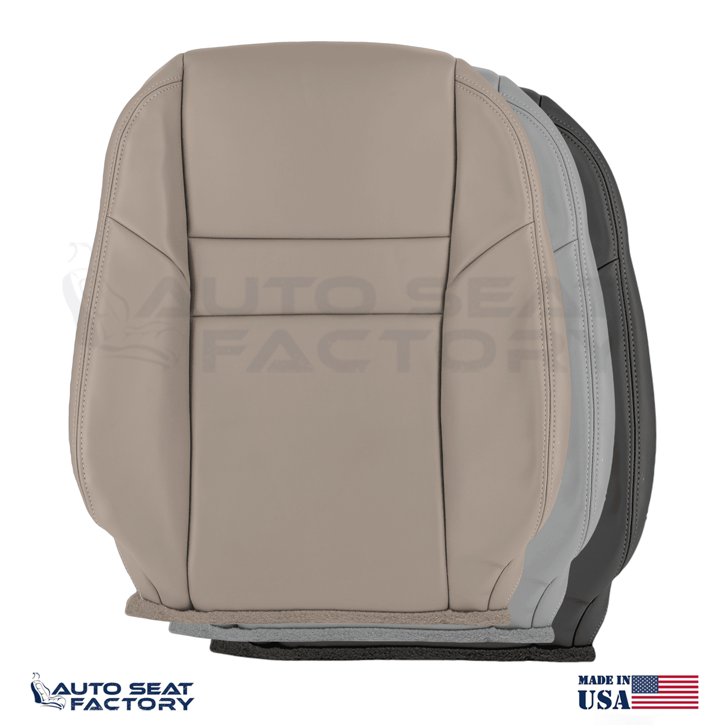 Fits 2003 - 2007 Honda Accord Sedan Driver Top Synthetic Leather Seat Cover - OEM-Style Replacement Seat Cover