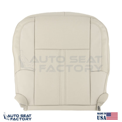 Fits 2009 - 2012 Lincoln MKS Driver Lt. Camel Vinyl Seat Cover, Perforated 2PCS - OEM-Style Replacement Seat Cover