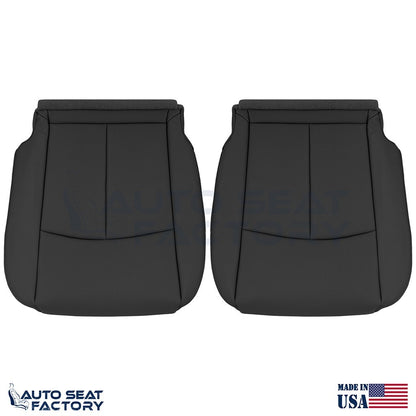 2014 - 2020 Fits Infiniti Q50 LEFT & RIGHT Bottom Black Vinyl Seat Covers, PERF. - OEM-Style Replacement Seat Cover