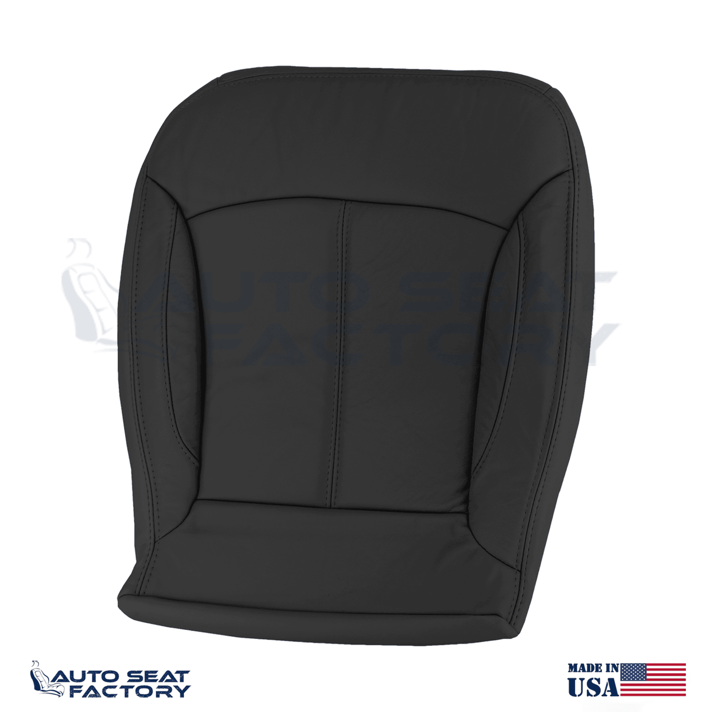 For 2010 - 2013 Buick LaCrosse Left & Right Bottom SOLID Blk Leather Seat Covers - OEM-Style Replacement Seat Cover