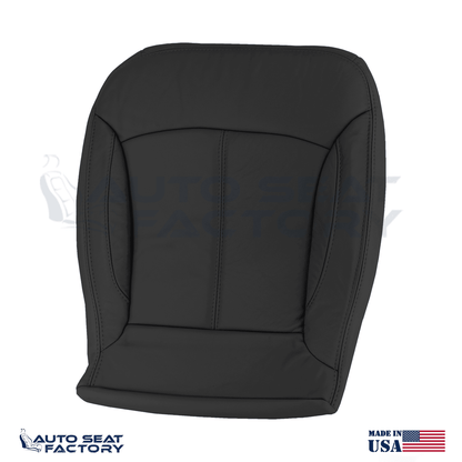 For 2010 - 2013 Buick LaCrosse Left & Right Bottom SOLID Blk Leather Seat Covers - OEM-Style Replacement Seat Cover