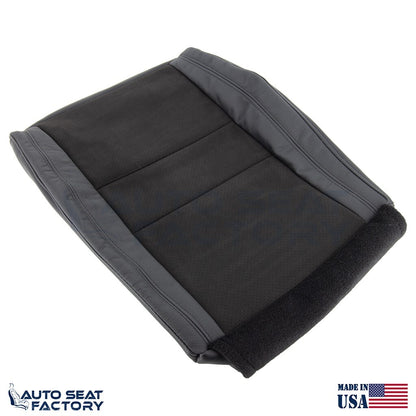 Fits 2012 2013 Dodge Durango PASSENGER Bottom Black Leather/ Suede Seat Cover - OEM-Style Replacement Seat Cover