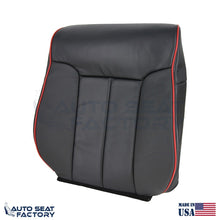 2011 - 2014 Ford F-150 PASSENGER Top Perforated Black Seat Cover w/ Red Piping - OEM-Style Replacement Seat Cover