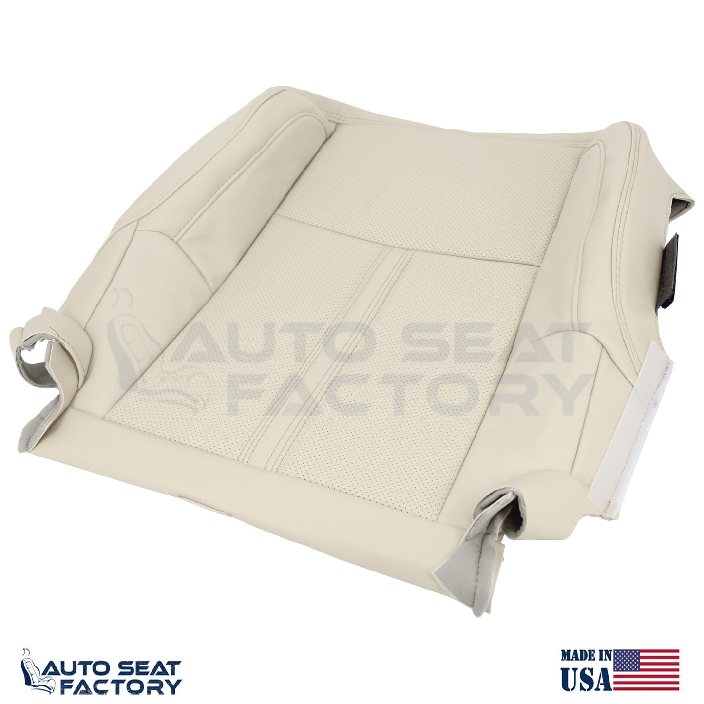 Fits 2009 - 2012 Lincoln MKS PASSENGER Lt Camel Vinyl Seat Cover, Perforated 2PC - OEM-Style Replacement Seat Cover