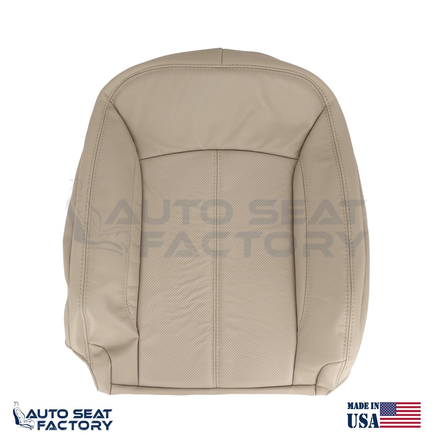 Fits 2010 - 2013 Buick LaCrosse RIGHT Top & Bottom Tan Vinyl Seat Covers, Perf. - OEM-Style Replacement Seat Cover