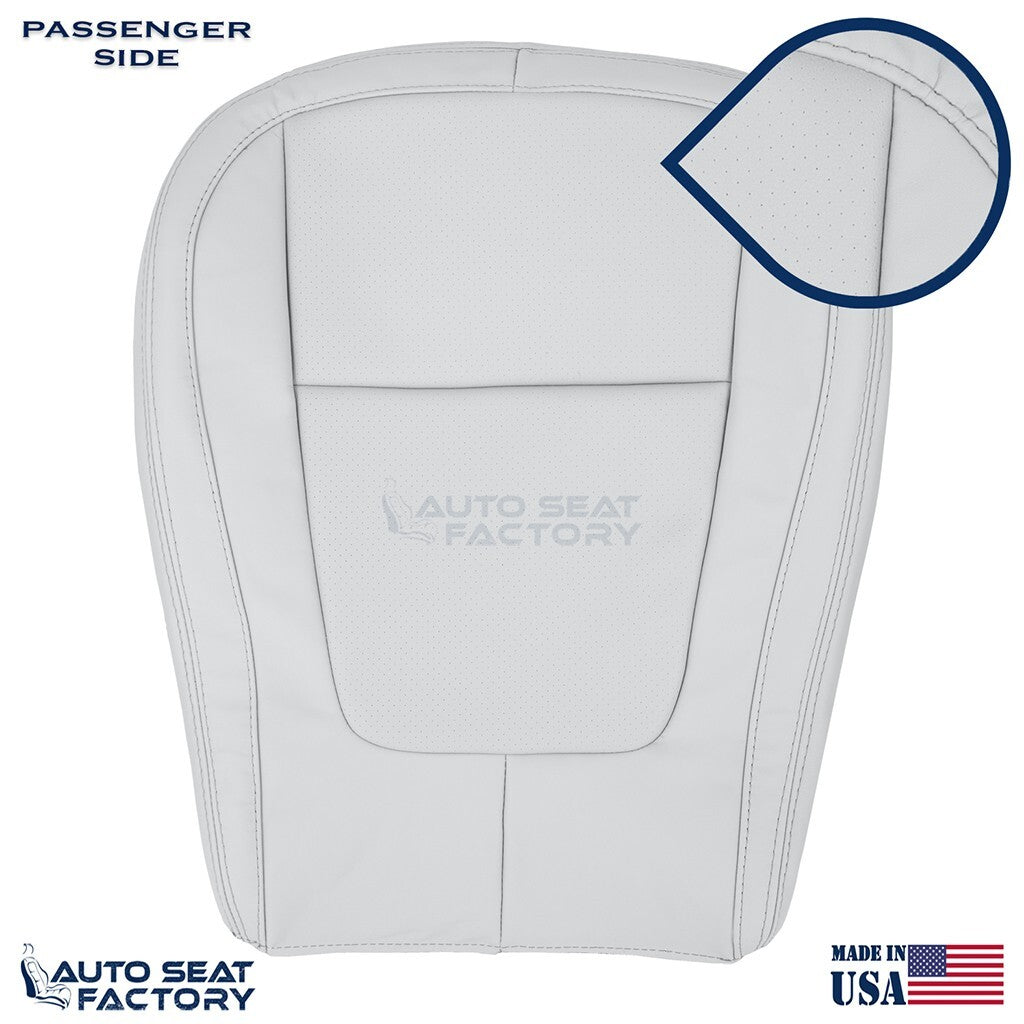 2009 - 2015 Fits Jaguar XF X2 RIGHT Bottom Gray Vinyl Seat Cover, Perforated - OEM-Style Replacement Seat Cover