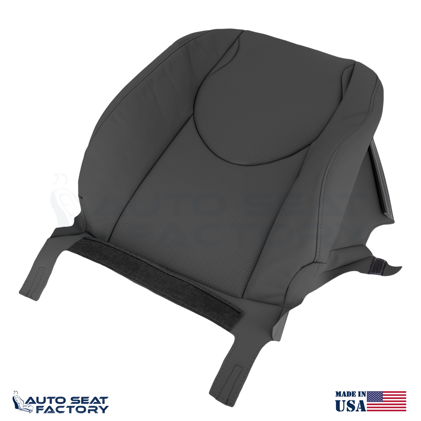 2006 - 2012 Fits Toyota RAV4 Perforated PASSENGER Top Black Vinyl Seat Cover - OEM-Style Replacement Seat Cover