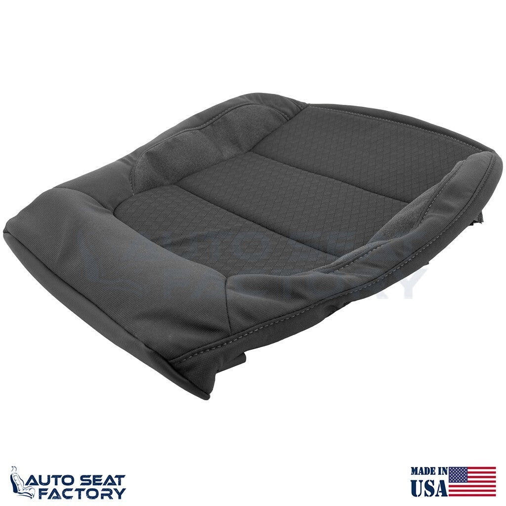 2019 - 2022 Chevy Silverado/ GMC Sierra PASSENGER Bottom Black Cloth Seat Cover - OEM-Style Replacement Seat Cover