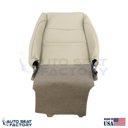 2009 - 2013 Fits Infiniti G37 Coupe Driver Top Bottom Tan Vinyl Seat Cover, Perf - OEM-Style Replacement Seat Cover