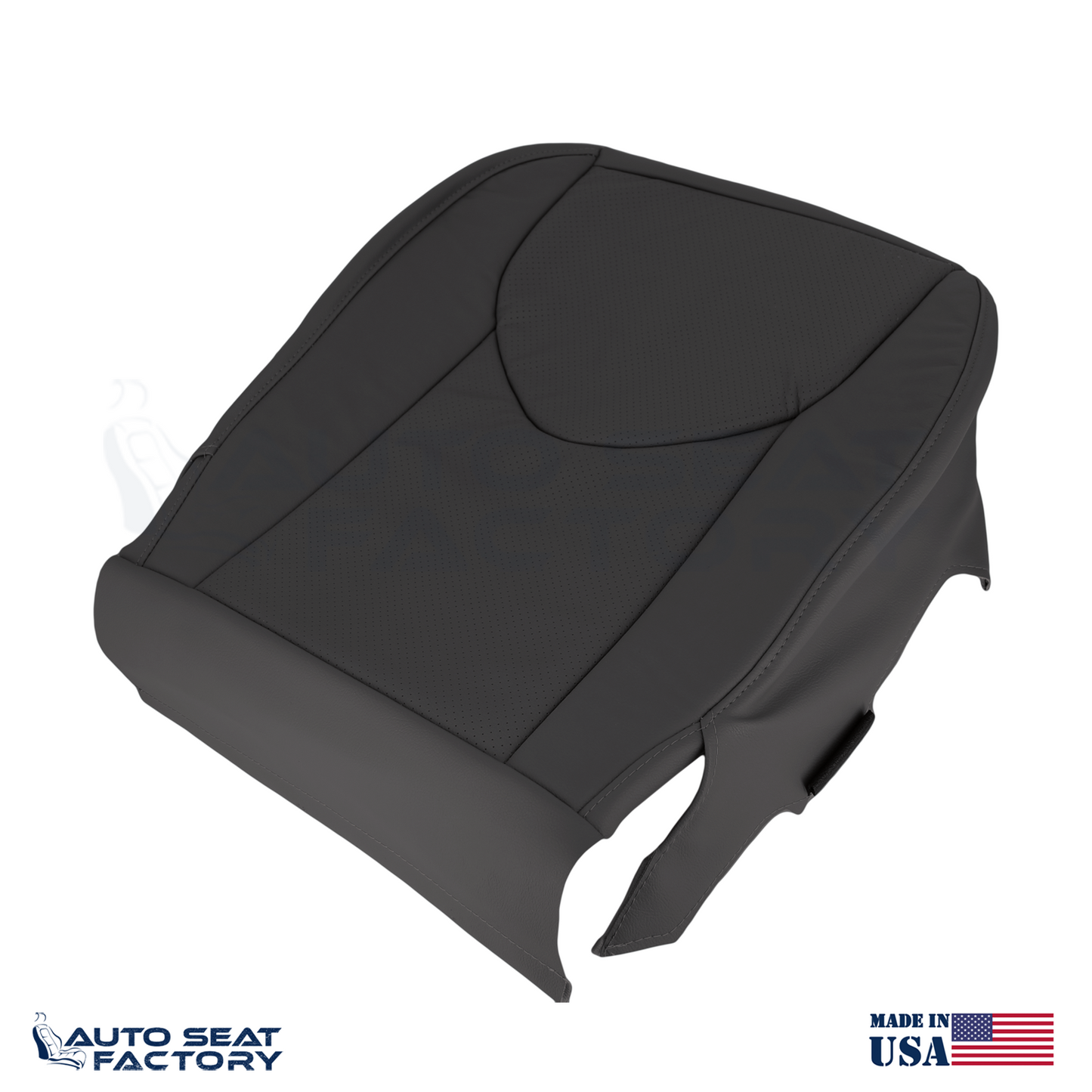 2006 - 2012 Fits Toyota RAV4 Perforated Driver Bottom Black Vinyl Seat Cover - OEM-Style Replacement Seat Cover