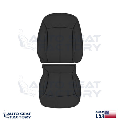 Fits 2010 -2013 Buick LaCrosse Driver Top & Bottom Blk Leather Seat Covers Perf. - OEM-Style Replacement Seat Cover