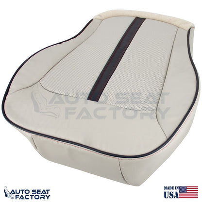 2011 -2015 Fits Lincoln MKX LEFT & RIGHT Bottom Ceramic/black Vinyl Skin, Perf - OEM-Style Replacement Seat Cover