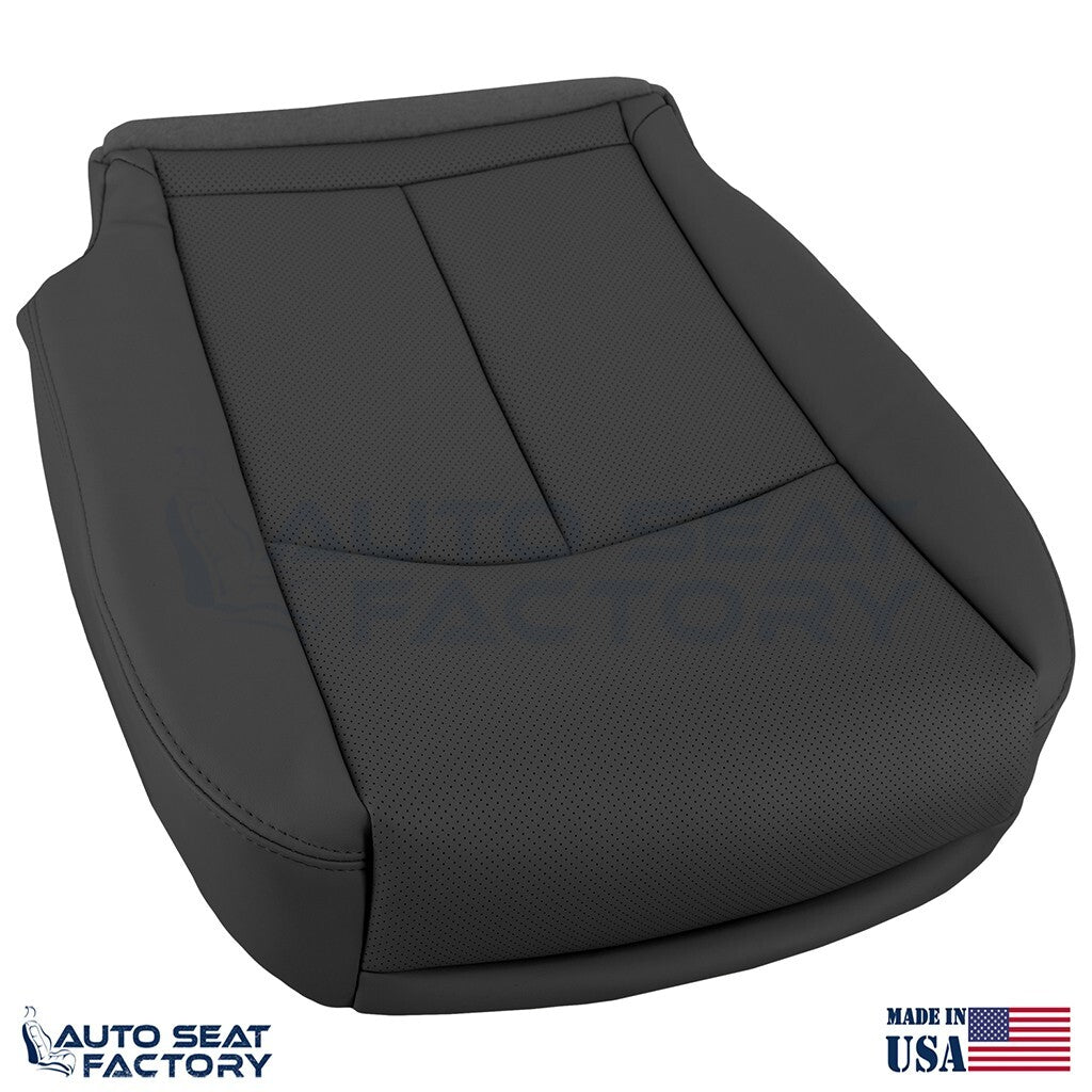 2014 -2020 Fits Infiniti Q50 PASSENGER Bottom Black Vinyl Seat Cover, PERFORATED - OEM-Style Replacement Seat Cover