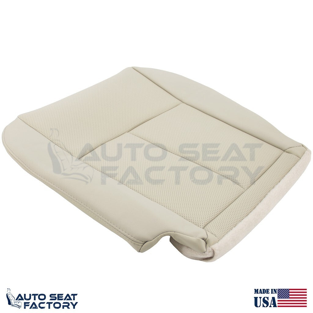 2014 - 2020 Fits Infiniti Q50 Driver Bottom Wheat Vinyl Seat Cover, PERFORATED - OEM-Style Replacement Seat Cover