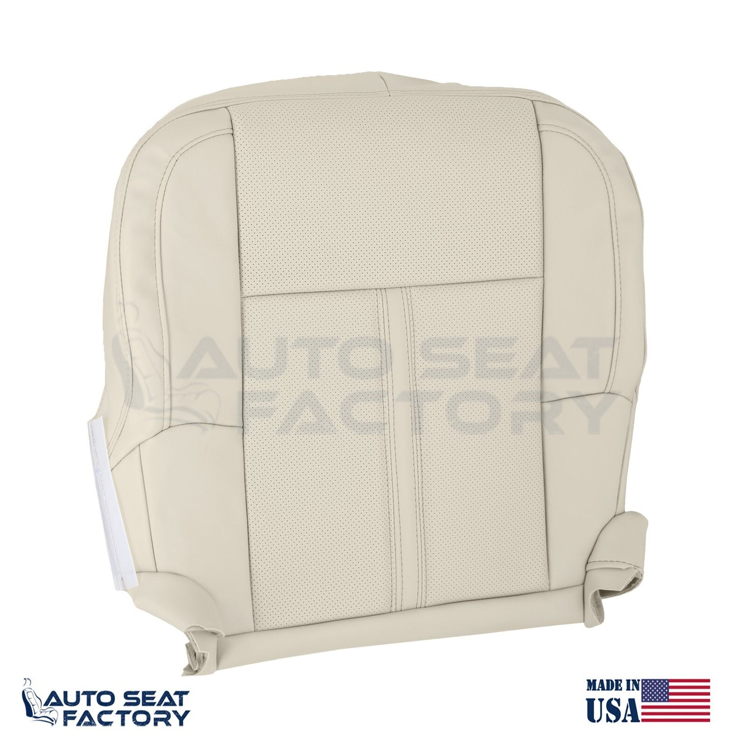 Fits 2009 - 2012 Lincoln MKS Driver Cashmere Vinyl Seat Cover, Perforated 2PCS - OEM-Style Replacement Seat Cover