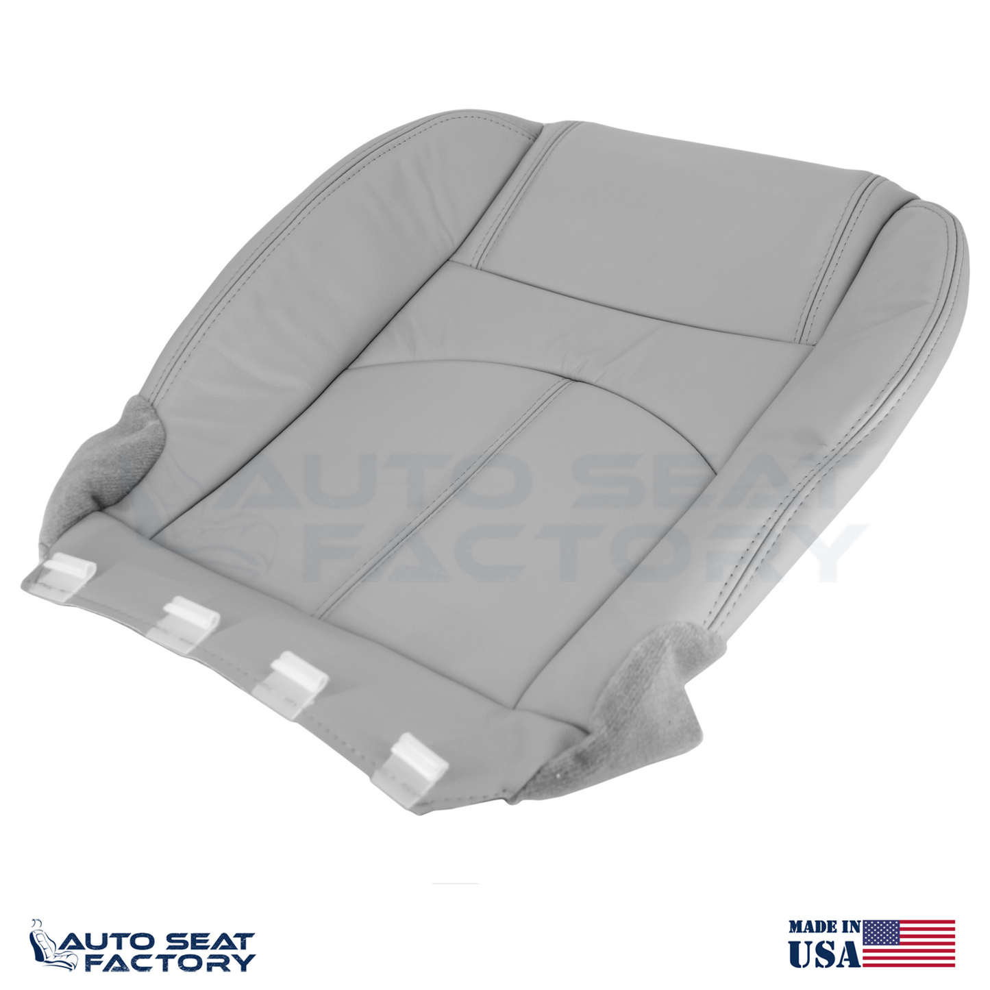 Fits 2013 - 2017 GMC Acadia PASSENGER Bottom Solid Lt. Titanium Vinyl Seat Cover - OEM-Style Replacement Seat Cover