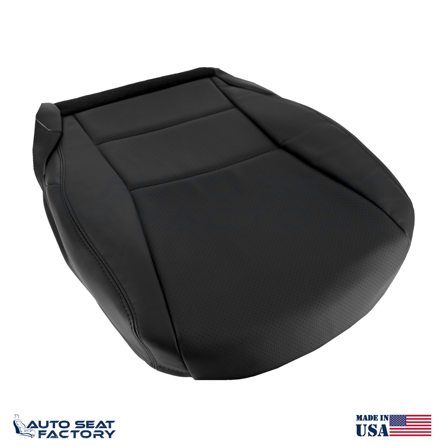 Fits 2013 - 2017 Honda Accord Driver Passenger Perforated Vinyl Seat Covers - OEM-Style Replacement Seat Cover