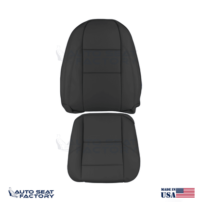 Fits 2007 - 2010 Volvo C70 PASSENGER Side Top & Bottom Black Vinyl Seat Covers - OEM-Style Replacement Seat Cover