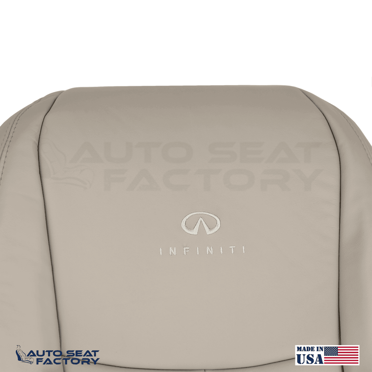 2014 -2020 Fits Infiniti Q50 LEFT & RIGHT Top Wheat Leather SOLID Seat Covers - OEM-Style Replacement Seat Cover