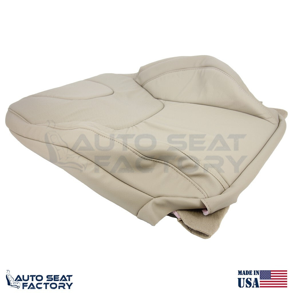 Fits 2013 - 2017 Ford Edge Titanium Perf. Driver Top Bottom Tan Vinyl Seat Cover - OEM-Style Replacement Seat Cover