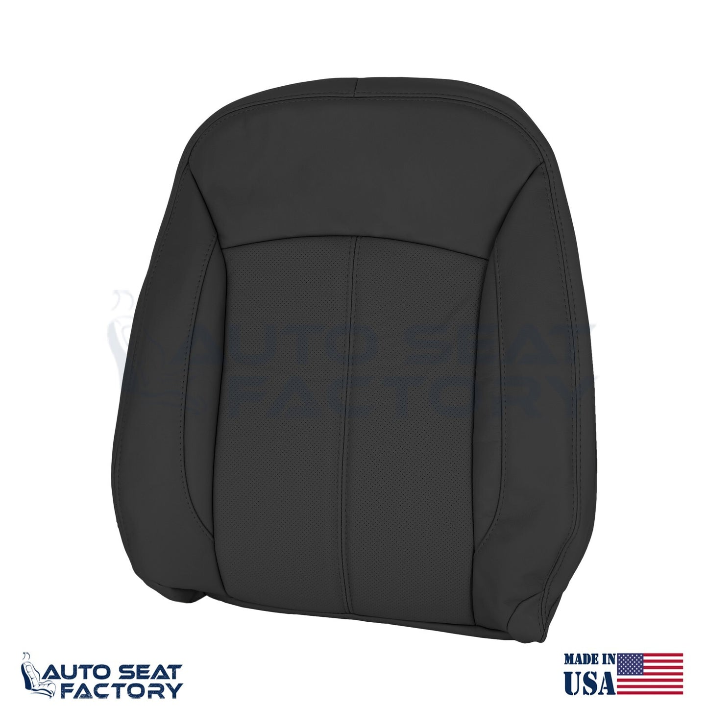 Fits 2010 -2013 Buick LaCrosse Driver Top & Bottom Blk Vinyl Seat Covers, Perf. - OEM-Style Replacement Seat Cover