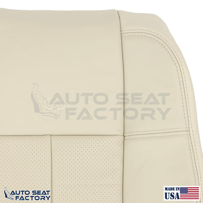 2006 - 2010 Fits Infiniti M45 M35 Front Top & Bottom Wheat Leather Covers, Perf. - OEM-Style Replacement Seat Cover