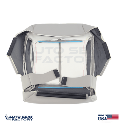 For 2010 -2013 Buick LaCrosse Left & Right Bottom SOLID Gray Leather Seat Covers - OEM-Style Replacement Seat Cover